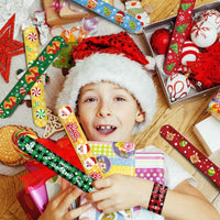 FOIMAS 48pcs Halloween Slap Bracelets - Christmas - image 4