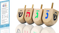 Let's Play Dreidel The Hanukkah Game 2 Extra Large Wood Dreidels - 24-Pack XL Dreidels - image 2
