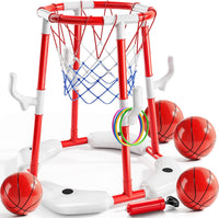 NIPLOOOW Pool Basketball Hoop - Floating Basketball Hoop-Red