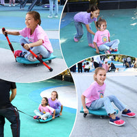 LLYJJKUWL large plastic scooter board for kids with side handles and swivel wheels - view 9