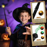 KingVows Light Up Magic Wizard Wand with 4 Color Lights & Sound - Black - image 2