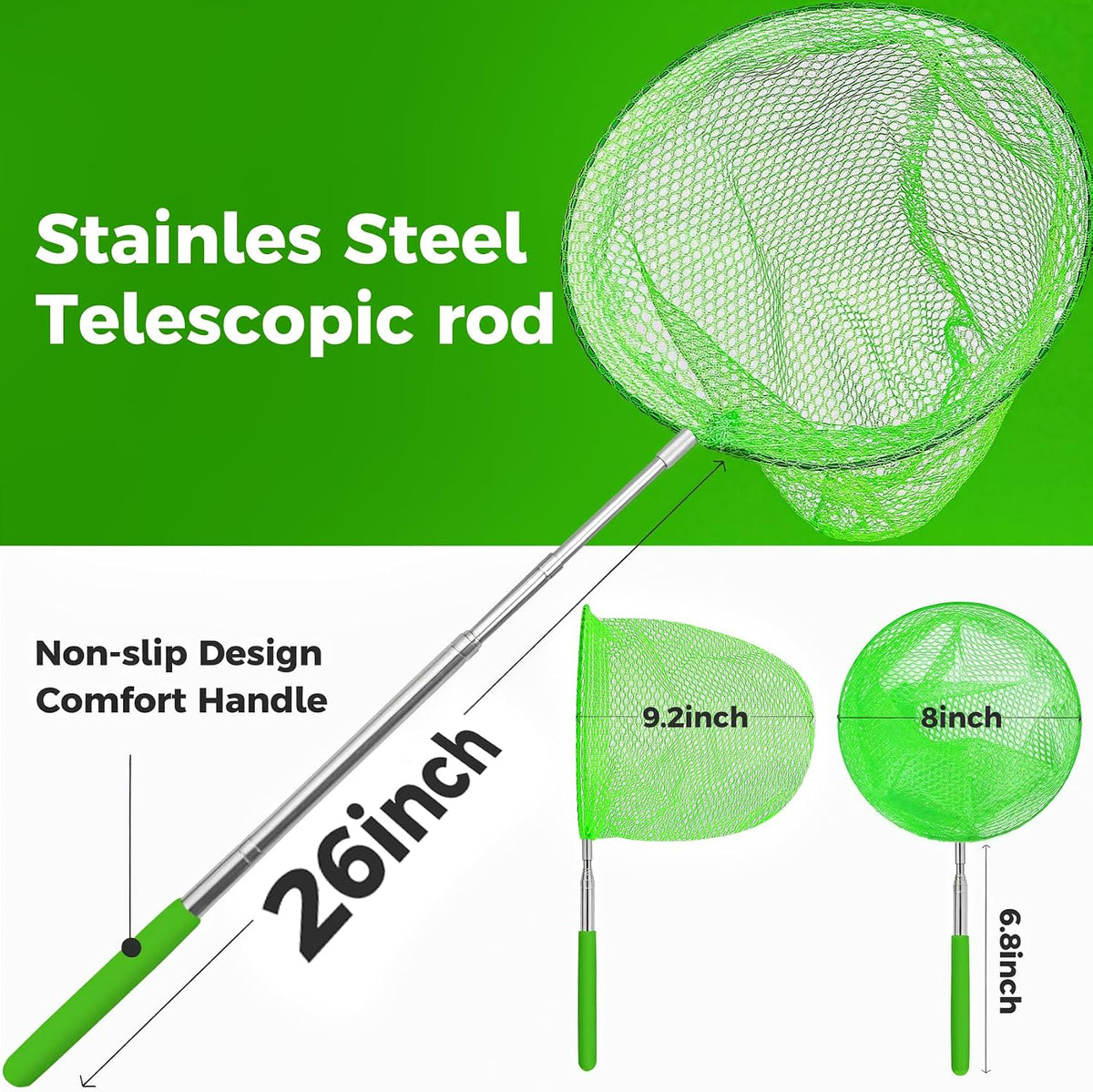 Kids Telescopic Butterfly Fishing Nets for Kids Catching Insect Net - 5 Pack-2 - image 2
