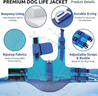 Queenmore Dog Life Jacket with Front Float - X-Large / Blue - image 3