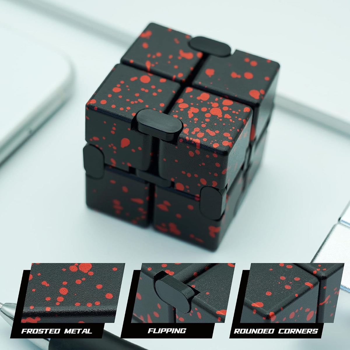 DOLASEV silver metal infinity cube fidget toy made of zinc alloy - view 22