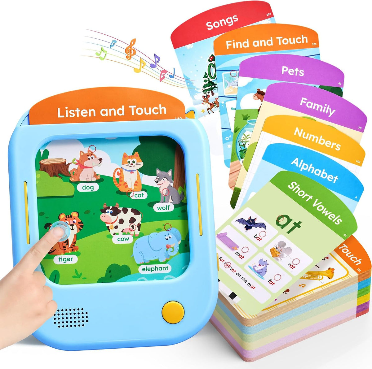 JoyCat Kids Learning Tablet - Blue:English-Early Learning