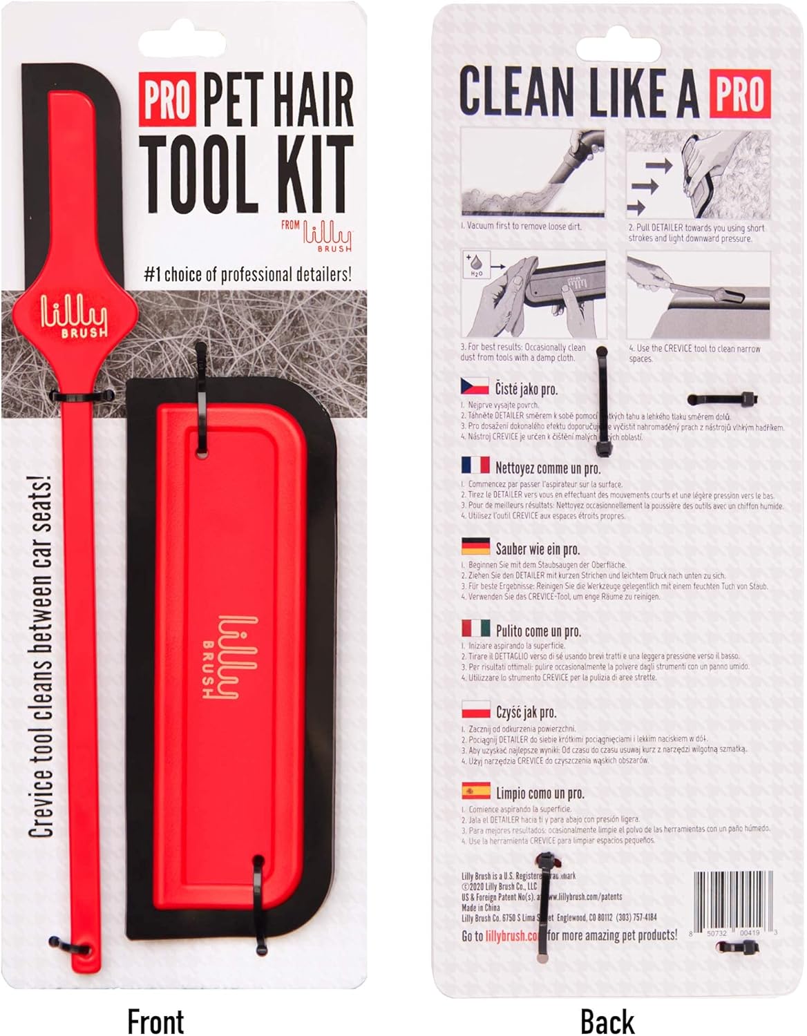 Lilly Brush Pro Pet Hair Removal Tool Kit