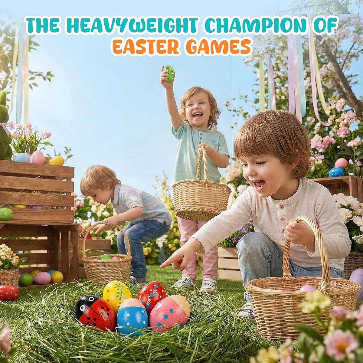 SallyFashion 6 PCS Egg Shakers, Wooden, Multicolor – Fun for Kids & Family - image 2