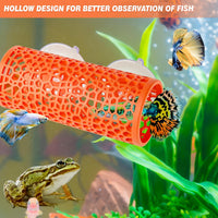 Abizoo Betta Fish Tunnel & Reptile Hide - Orange - image 4