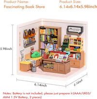 Rolife Super Creator miniature house kit, Double Joy Bubble Tea shop with LED light - view 9