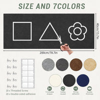 Sepazon black felt cat scratch furniture protector mat, 78.7 x 15.8 inches - view 2