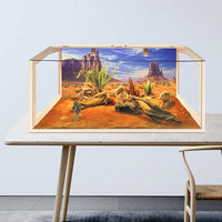 Prolee Bearded Dragon Tank, Reptile Enclosure, Snake Tank, Reptile Terrarium, Built-in Light Fixtures with Switch, (30 Gallon, 32" Long, Clear Acrylic Roof)