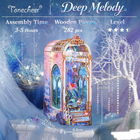 Tonecheer DIY Book Nook Kit 3D Wooden Puzzle Fairy Tale Miniature - Deep Melody - image 2