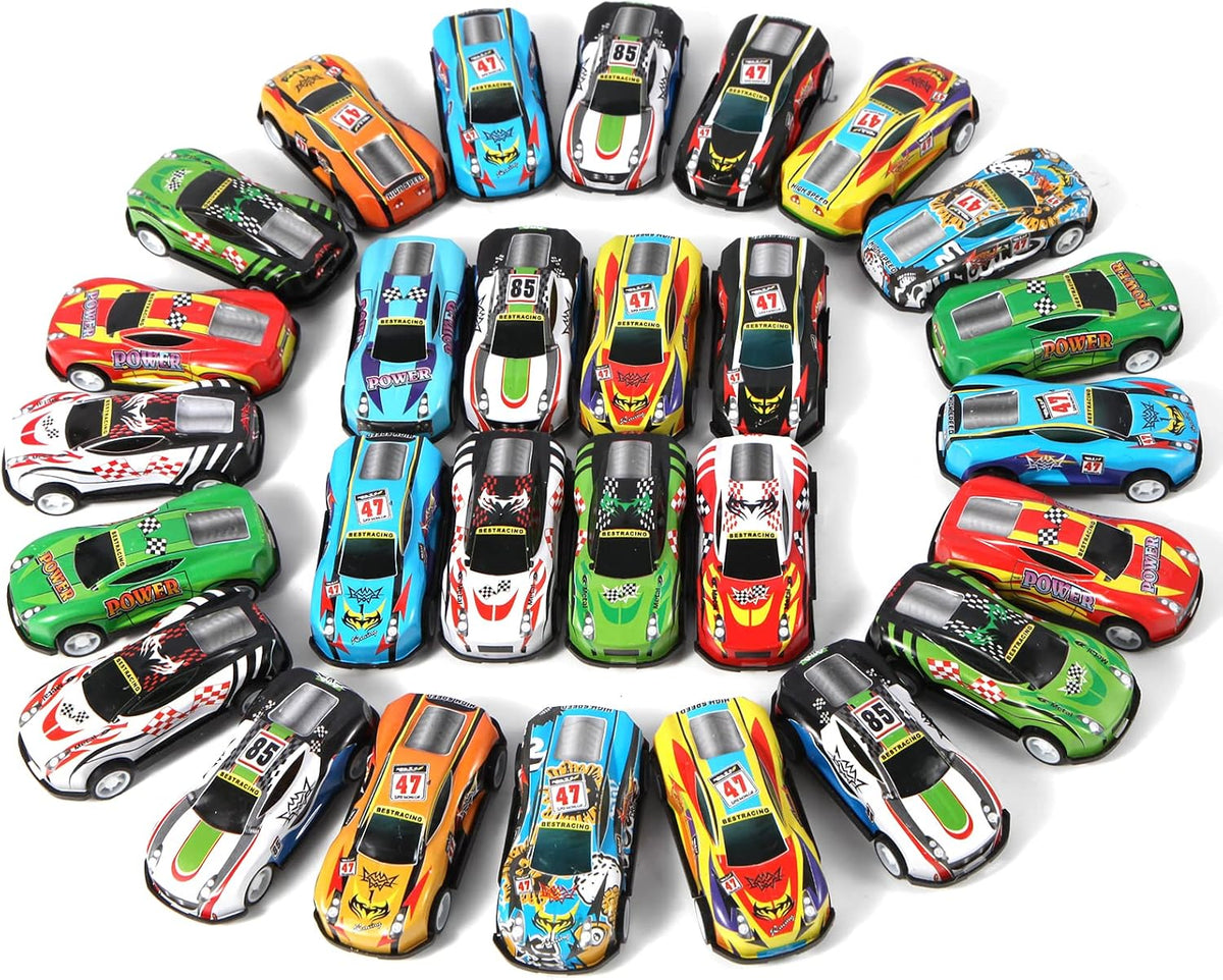 28 Pack Pull Back Cars for Kids