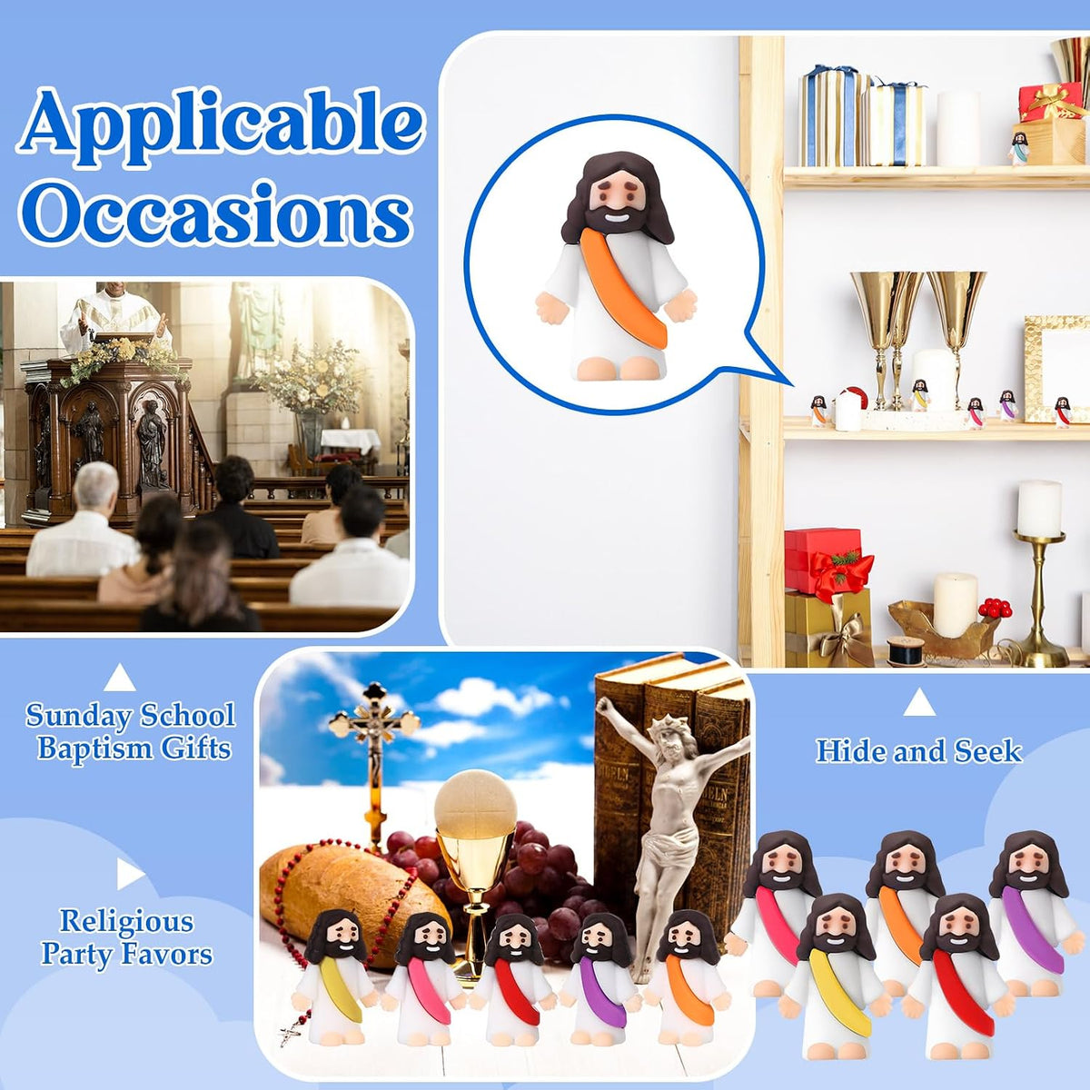 Sumind 50 Pcs Little Jesus Figures Original Design - Colorful - image 4