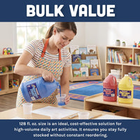 Constructive Playthings washable tempera paint for kids, 128 fl oz bottle - view 11