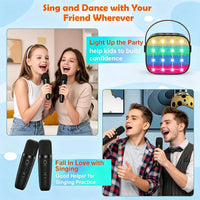Karaoke Machine with 2 Microphones for Kids - White - image 3