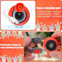 AIERSA Interactive Automatic Cat Toys for Indoor Adult Cats,Self Play Speed Tail Toy with 3 Tails and 4 Springs (Orange)