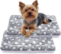 Mora Pets Cat Bed Ultra Soft Dog Crate Pad Star Print 14 x 17.5 inch - 24-Inch / pack - Grey/Grey