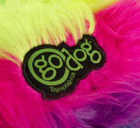 goDog Furballz Squeaky Plush Ball Dog Toy, Chew Guard Technology - Furballz (Rainbow) / Large - image 4