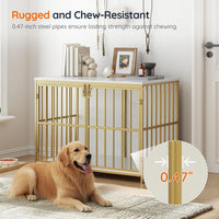 HOOBRO 38.6" Dog Crate Furniture, Wooden Dog Kennel Indoor - 38.6"L x 23.6"W x 29.5"H / White - image 2