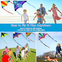 Tcvents mini finger launcher kites for kids with rubber band launchers in bright prints - view 6