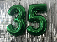 Number Balloons Blue 7 Balloon Numbers 40 inch for 7th Birthday - Dark Green / Number 3 - image 2