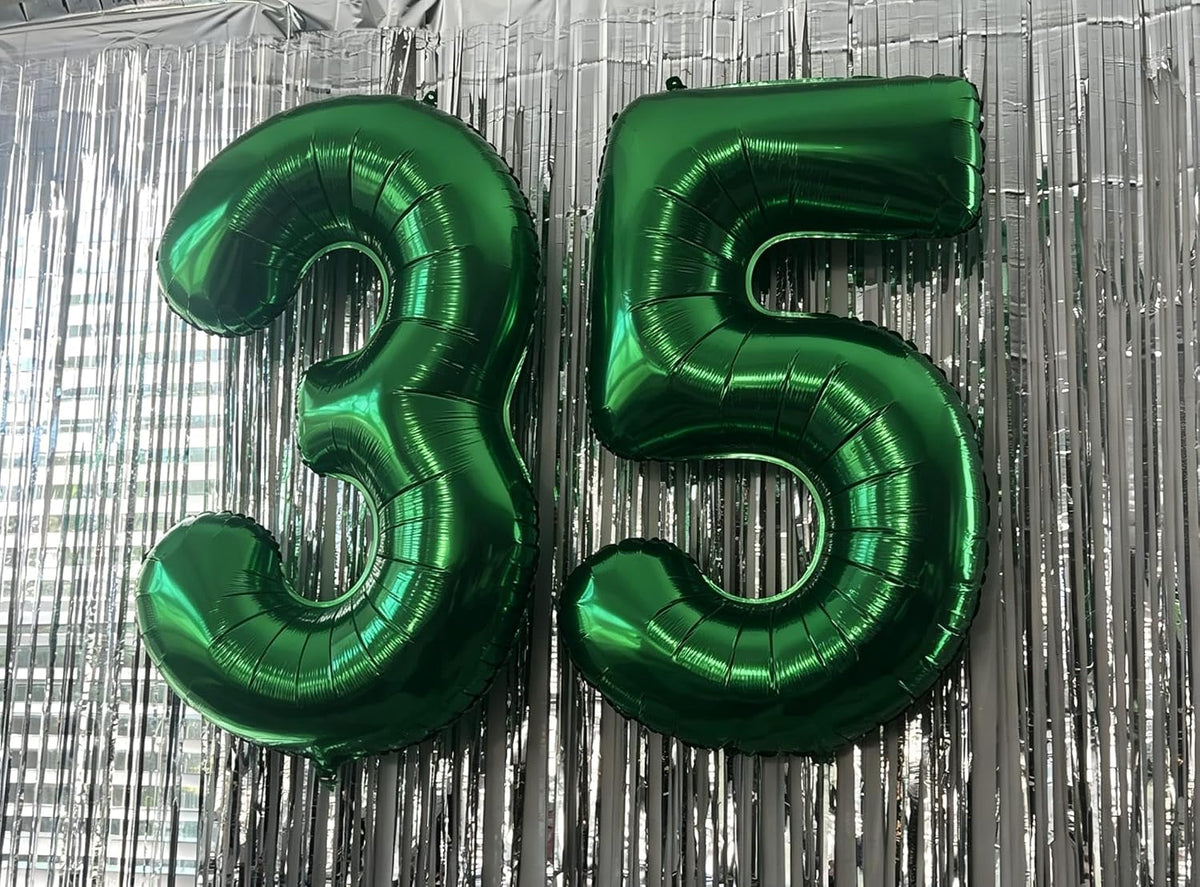 Number Balloons Blue 7 Balloon Numbers 40 inch for 7th Birthday - Dark Green / Number 3 - image 2