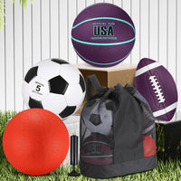 Lenwen sports balls set with basketball, soccer ball, football, playground ball, pump and bag - view 20
