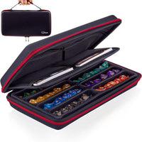 SIQUK Dice Case Dices Storage Case Dice Organizer Holder with Handle – Fun for Kids & Family - Red