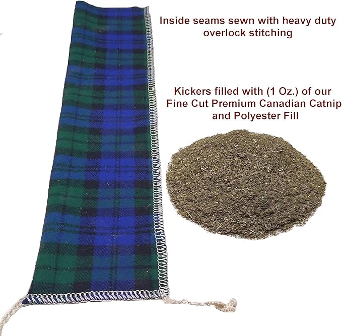 15" Cat Kicker Toy with Refillable Catnip Pocket (Camo) - Filled with Premium Canadian Catnip
