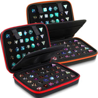 Aoriher 1 Pcs Dice Case with Removable Slotted Tray - Red,Camel