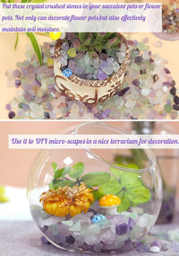 Fluorite Aquarium Gravel Rocks Natural Tumbled Healing Crystal Chips - 1-fluorite / 1 Pound - image 4