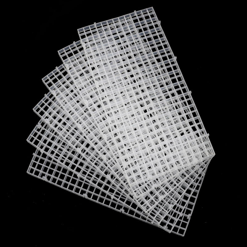 Aquarium Fish Tank Divider Plastic Egg Crate Filter Bottom Tray - S 6pcs