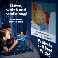 Kids Pink Book Projector, 5 Read Aloud Fairytale Stories - Daniel Tiger, Owl & Projector - image 2