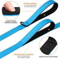 Joytale Reflective Dog Leash for Medium & Large Dogs - 5 ft 2 Handle / SkyBlue - image 2