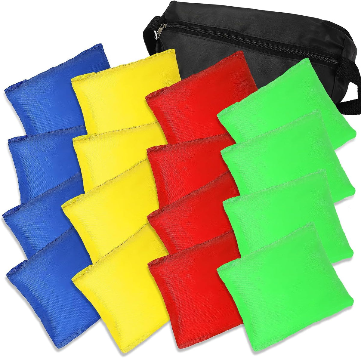TOY Life Bean Bags Toss Carnival Games, Cornhole - 16-Pack Bean Bags