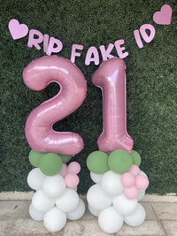 Number Balloons Blue 7 Balloon Numbers 40 inch for 7th Birthday - Pearl Pink / Number 11 - image 2