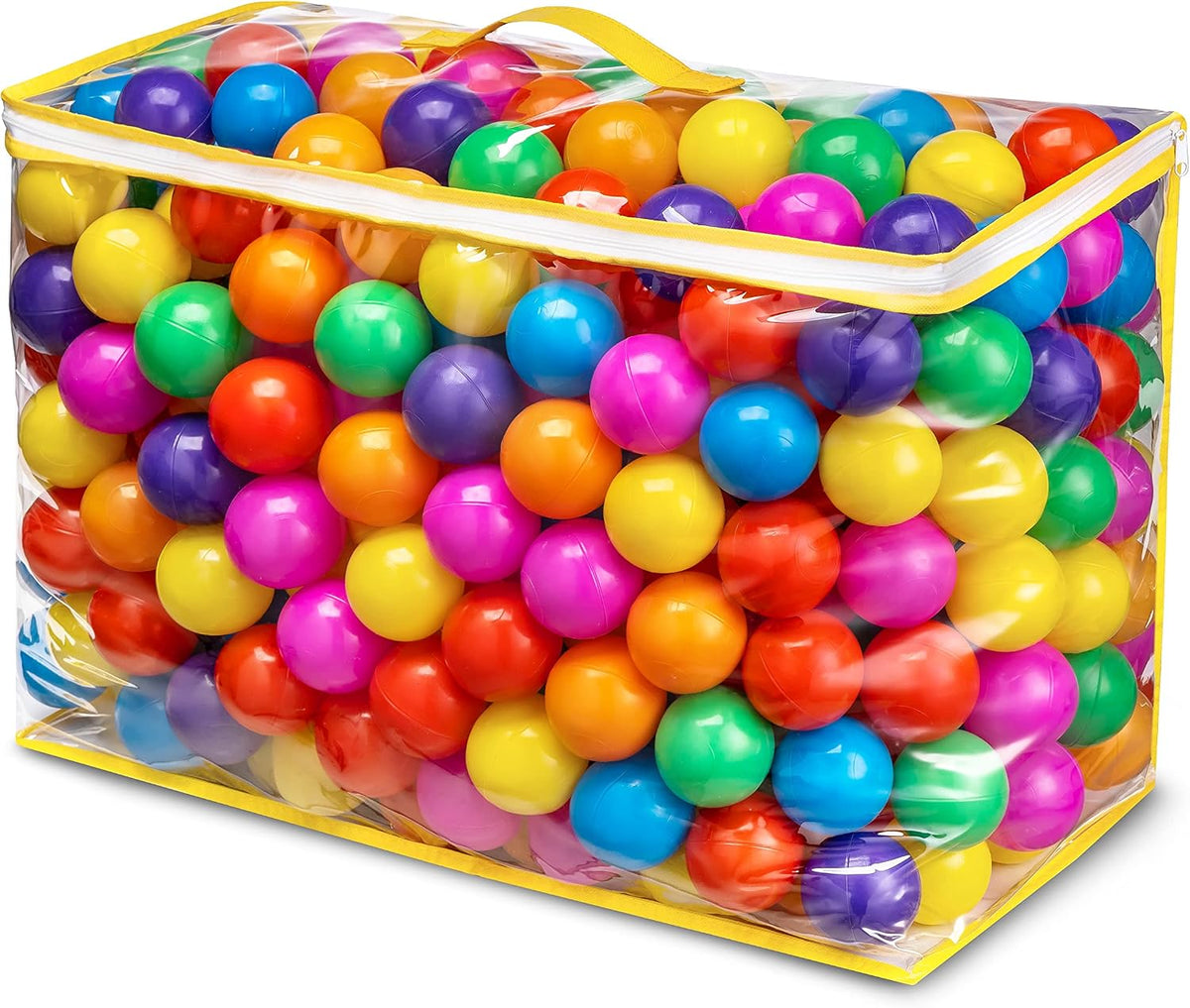 Hovenlay Ball Pit Balls Phthalate Free BPA Free Crush Proof Plastic - 100 balls, 7 colors