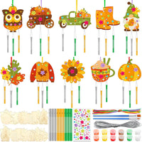 JellyArch DIY butterfly wind chime kit with 30 wooden butterflies and tubes - view 6