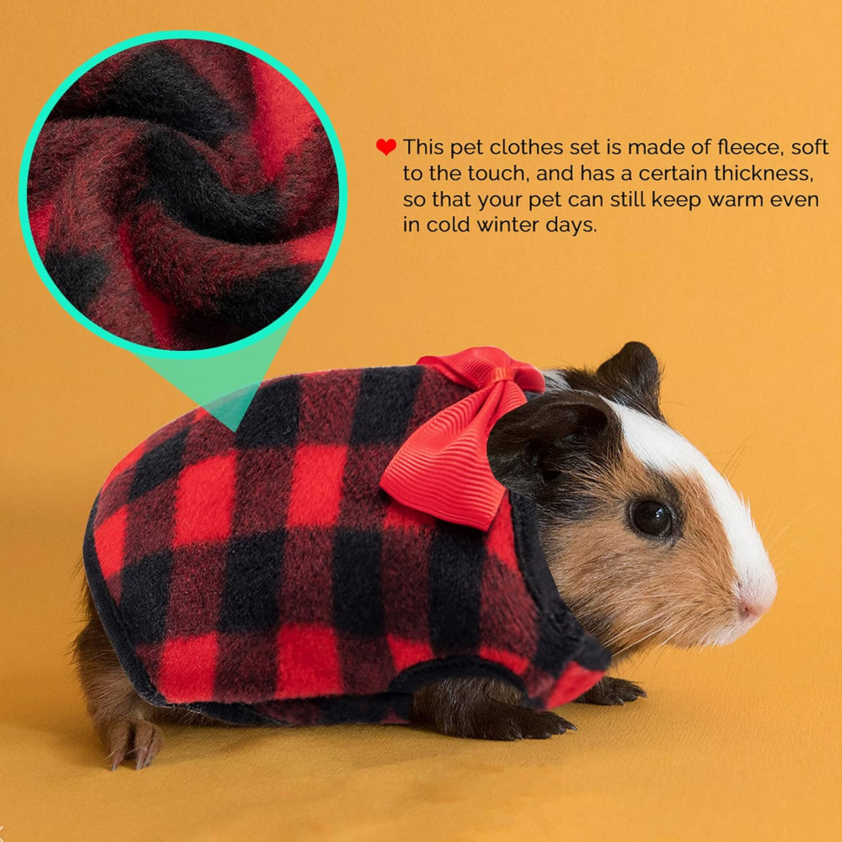 Halloween Guinea Pig Clothes - plaid / XXXS - image 4