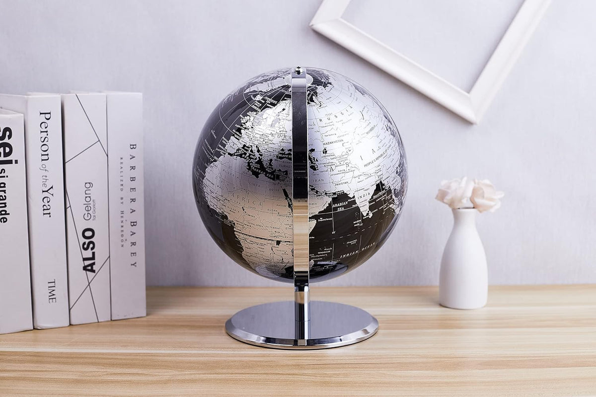 ANNOVA Metallic World Globe Black - 10-Inch - image 4