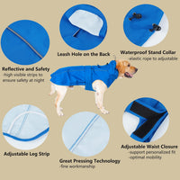 Adjustable Waterproof Dog Raincoat for Dogs - Blue / Medium(13-22lb) - image 4