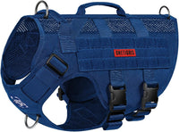 OneTigris No Pull Tactical Dog Harness for Medium Dogs - Blue / L