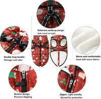 Aiboria Dog Jackets Coat for Winter Windproof Waterproof Skiing Dog - Christmas Red / Medium - image 2