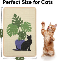 FUKUMARU Cat Scratcher Mat - Monstera-1 Pack-23.6 x 15.7 Inch - image 2