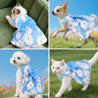 choyaxo Floral Dog Dress Cute Dog Skirt Pet Dress Summer Pet Clothes - Leaf / Small - image 4
