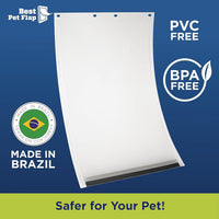 Best Pet Flap Large Replacement Dog Door Non PVC Flap Fits PetSafe - Medium 8 1/8" x 12 7/8" - image 3