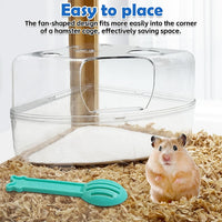 PINVNBY Large Hamster Sand Bath Container Chinchilla Dust Bathroom - Medium: Cheese style - image 4