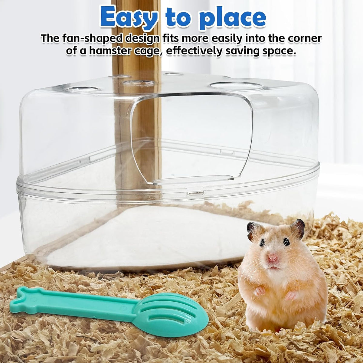 PINVNBY Large Hamster Sand Bath Container Chinchilla Dust Bathroom - Medium: Cheese style - image 4