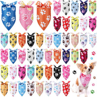 Abbylike 100 Pcs Fall Thanksgiving Dog Bandanas Bulk - Paw Print / 25.6 x 17.7 x 17.7 Inch